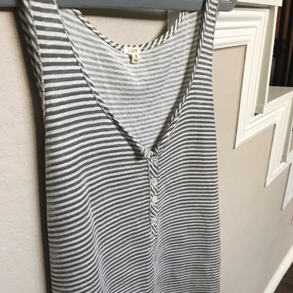 J. Crew sequin gray stripe tank top - Picture 4 of 4